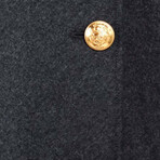 Wool Dress // Dark Grey + Gold (S)