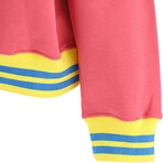 Patch Detail Pullover Hoodie // Pink + Multicolor (XS)