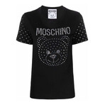 Cotton T-Shirt With Teddy // Black + Silver (S)