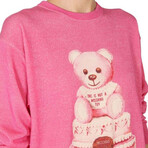 Cake Teddy Bear Wool Jumper // Pink (XXS)