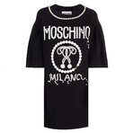 Question Mark Logo Dress // Black + White (S)