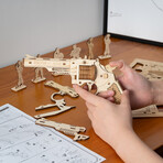 DIY 3D Moving Gears Puzzle // Gun // 102 Pieces