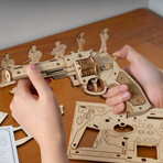 DIY 3D Moving Gears Puzzle // Gun // 102 Pieces