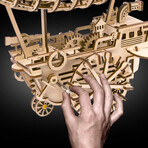 DIY 3D Moving Gears Puzzle // Air Ship // 229 Pieces