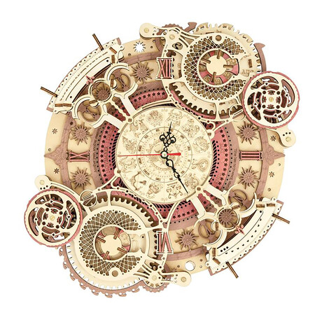 DIY 3D Moving Gears Puzzle // Zodiac Wall Clock // 168  Pieces