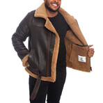 Shearling Flying Jacket // Washed Brown (XS)