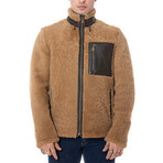 Shearling Teddy Coat // Ginger Curly Outer Wool (S)