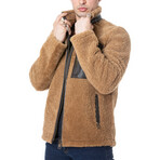 Shearling Teddy Coat // Ginger Curly Outer Wool (S)