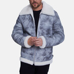 Shearling Aviator Jacket // Jungle Gray + White Wool (XS)