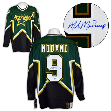 Mike Modano // Signed Retro Dallas Stars Jersey