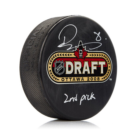 Drew Doughty // Autographed 2008 NHL Entry Draft Puck with 2nd Pick Note