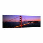 Night Golden Gate Bridge San Francisco CA USA by Panoramic Images (12"H x 36"W x 1.5"D)