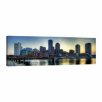 Boston Panoramic Skyline Cityscape // Unknown Artist (12"H x 36"W x 1.5"D)