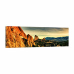 Colorado Springs Panoramic Skyline Cityscape by Unknown Artist (12"H x 36"W x 1.5"D)