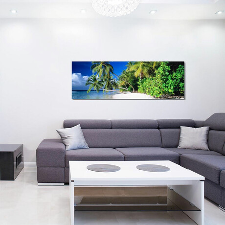 Palm Beach The Maldives by Panoramic Images (12"H x 36"W x 1.5"D)