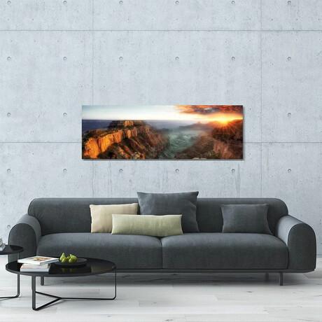 Sunset Grand Canyon V by Dennis Frates (12"H x 36"W x 1.5"D)