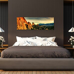 Colorado Springs Panoramic Skyline Cityscape by Unknown Artist (12"H x 36"W x 1.5"D)