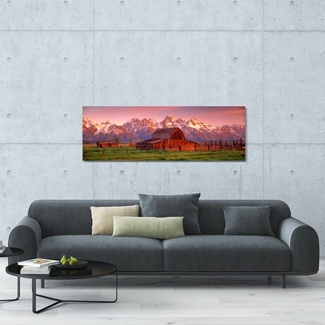 Barn Grand Teton National Park WY USA by Panoramic Images (12"H x 36"W x 1.5"D)