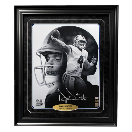 Dak Prescott // Signed + Framed Dallas Cowboys Photo