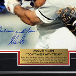 Nolan Ryan // Signed + Framed "Don't Mess with Texas" Fight Photo