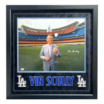 Vin Scully // Signed + Framed Los Angeles Dodgers Photo