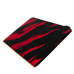 Saint Laurent // Zebra Envelope Bag // Black + Red // Pre-Owned