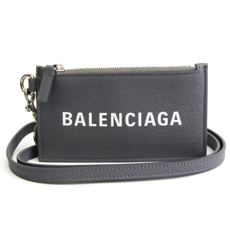 Balenciaga // Card Holder + Strap // Gray + White // Pre-Owned