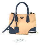 Prada // Crossbody Bag // Beige + Blue // Pre-Owned