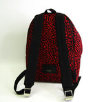 Saint Laurent // Leopard Backpack // Black + Red // Pre-Owned