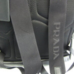 Prada // Leather Backpack // Black + Blue + White // Pre-Owned