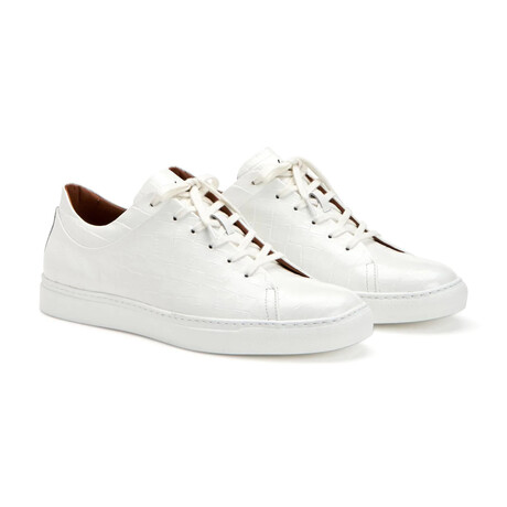 Alaric Nile Croc Emboss // White (US: 7)