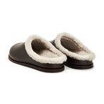 Bennett Soft Clalf + Shearling // Midnight Brown + Natural (US: 9.5)
