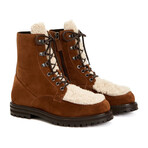 Isaac Suede + Shearling // Walnut + Natural (US: 7.5)