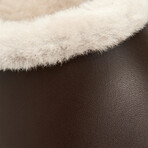 Bennett Soft Clalf + Shearling // Midnight Brown + Natural (US: 9.5)