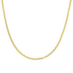 10K Yellow Gold 3.5MM Thick Round Rolo Link Chain Necklace (18")