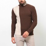 Scot Knitwear Jumper // Brown-Beige (L)
