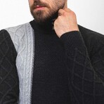 Nelson Knitwear Jumper // Black + Gray (L)