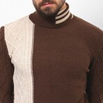 Scot Knitwear Jumper // Brown-Beige (L)