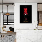 V Fashion Red Look Frameless // Free Floating Reverse Printed Tempered Glass Wall Art
