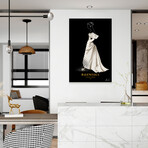 B Fashion White Look Frameless // Free Floating Reverse Printed Tempered Glass Wall Art