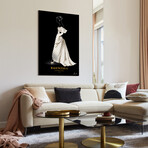 B Fashion White Look Frameless // Free Floating Reverse Printed Tempered Glass Wall Art