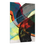 Carnival Crossing Abstract II Frameless // Free Floating Reverse Printed Tempered Glass Wall Art