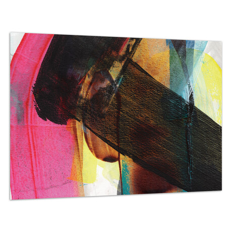 Carnival Crossing Abstract I Frameless Free Floating Reverse Printed Tempered Glass Wall Art