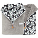 1/4 Zip Reversible Sherpa Fleece // Gray + Frost Camo (X-Small)