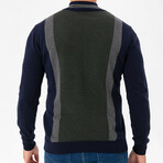 Griffin Pullover // Navy + Gray (S)