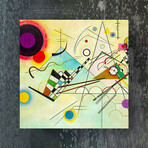 Kandinsky Series Glass Print // Abstract Landscape (20"H x 16"W x 0.5"D)