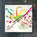 Kandinsky Series Glass Print // Abstract Simple Shapes (20"H x 16"W x 0.5"D)