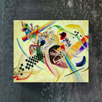 Kandinsky Series Glass Print // Rainbow Organic Abstract (20"H x 16"W x 0.5"D)