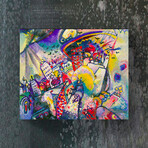 Kandinsky Series Glass Print // Abstract Cityscape (20"H x 16"W x 0.5"D)