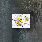 Kandinsky Series Glass Print // Rainbow Geometry Abstract (20"H x 16"W x 0.5"D)